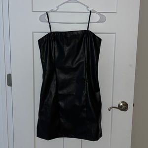 Faux leather dress